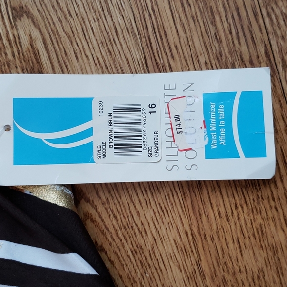 (16) NWT Silhouette Solutions Waist Minimizer One Piece Swimsuit Vacation Summer - Picture 3 of 11